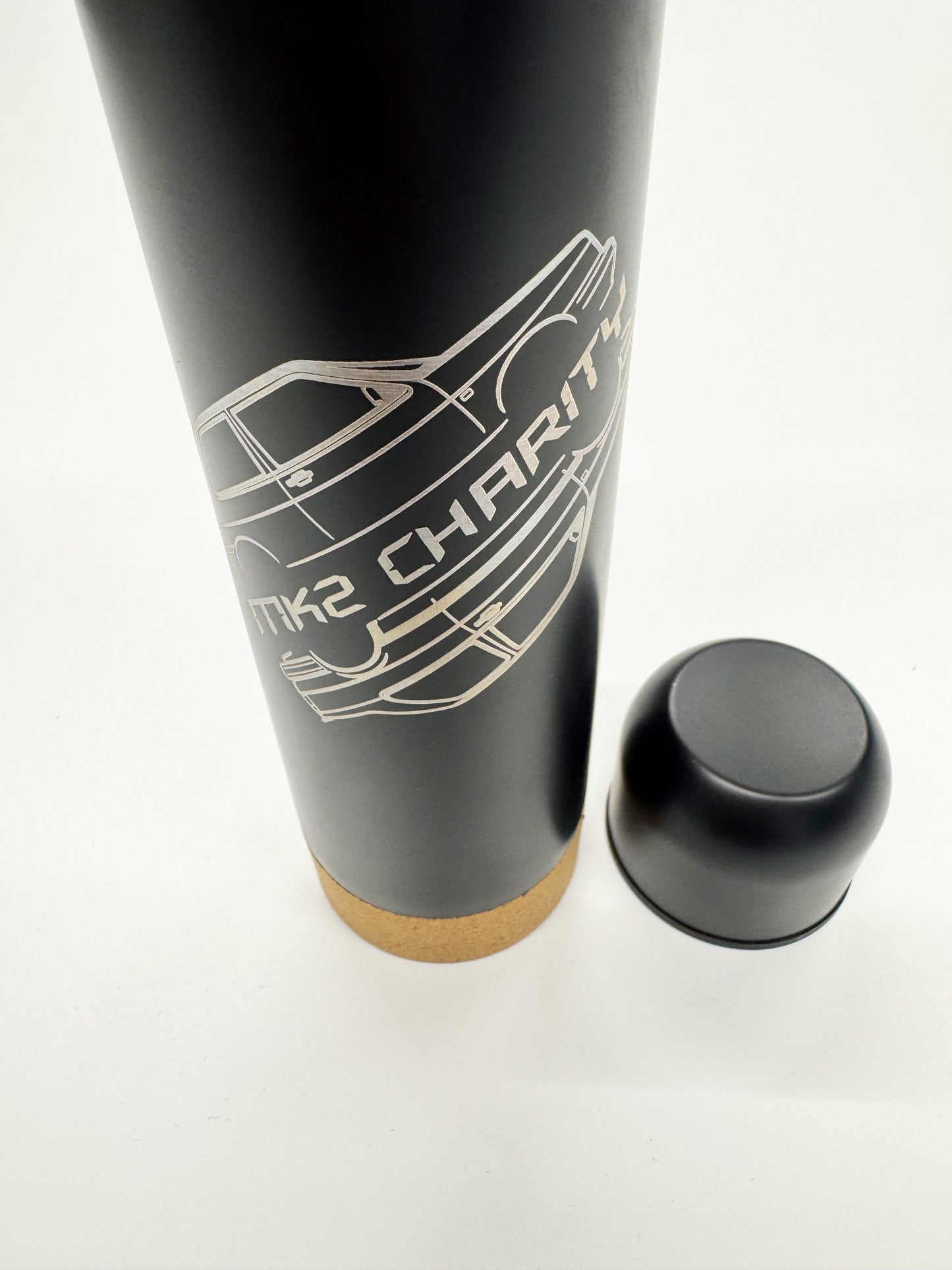 Edelstahlflasche 500ml mit MK2 Charity Logo