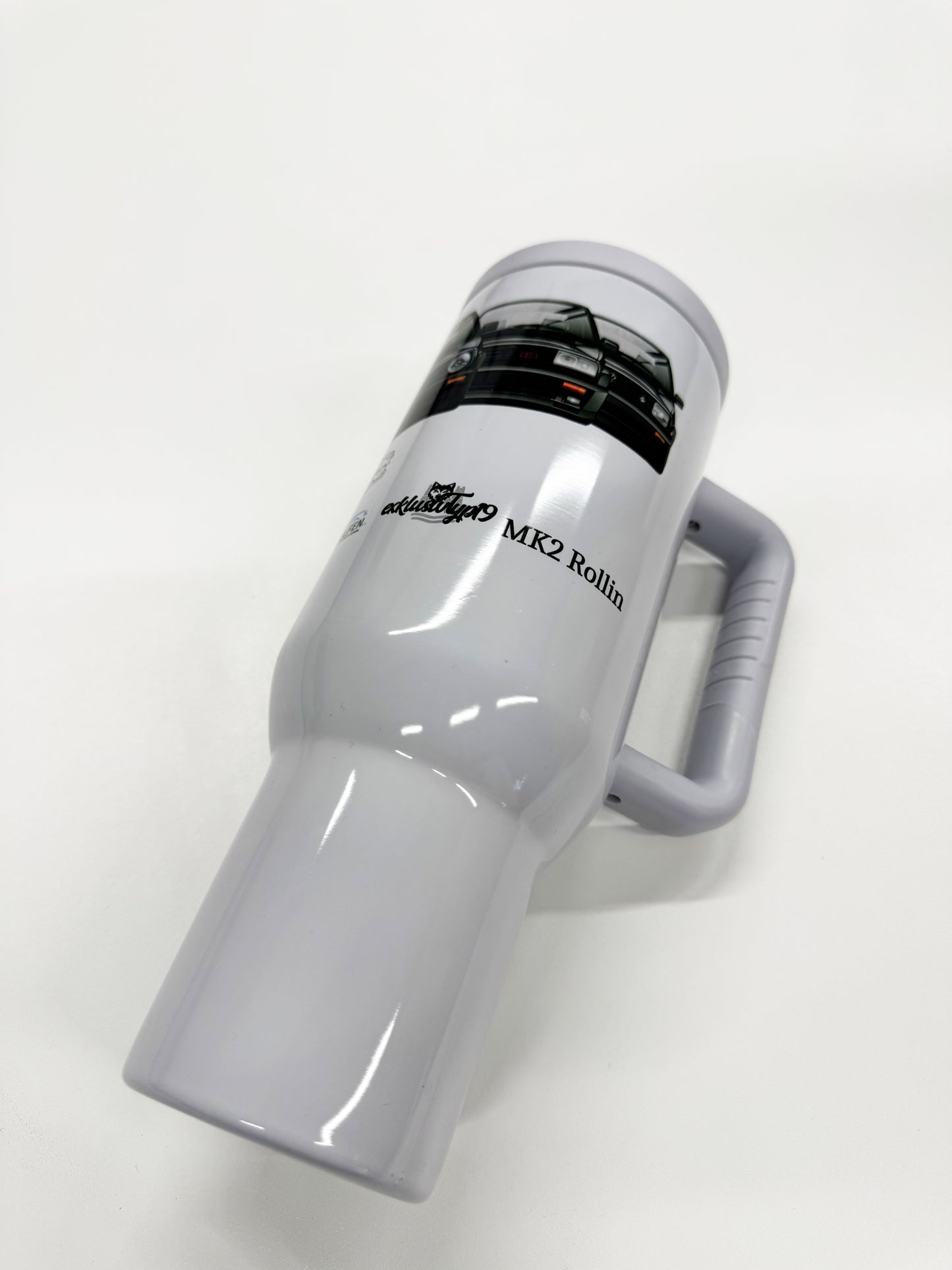 Thermobecher 1,2 Liter Grau, Bedruckt
