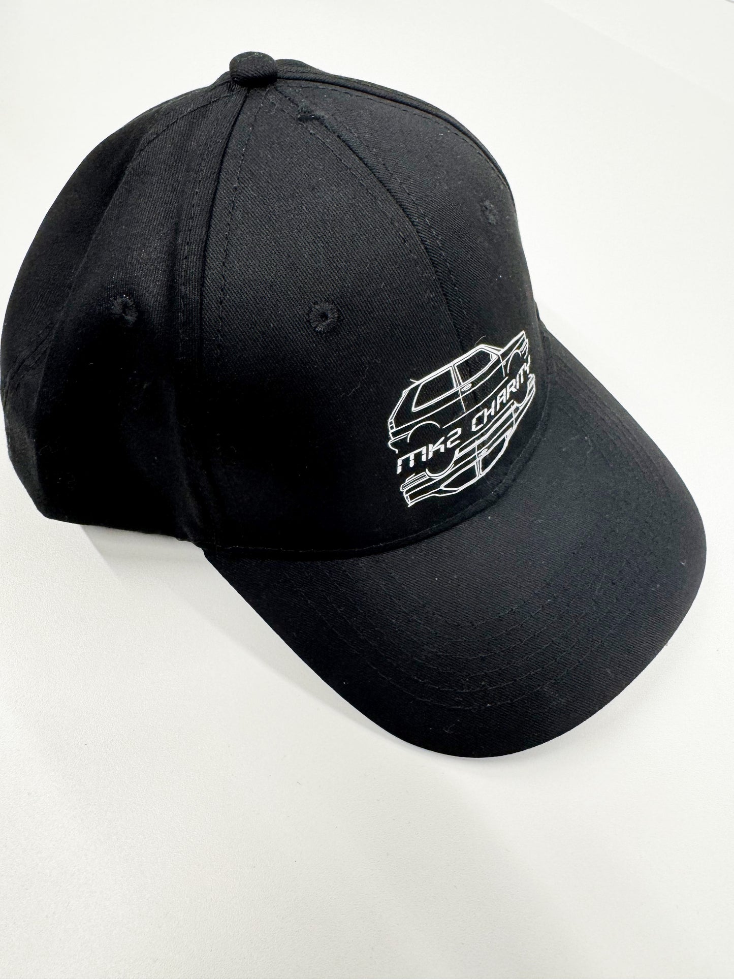 MK2 Charity Basecap – Schwarz mit weißem Logo