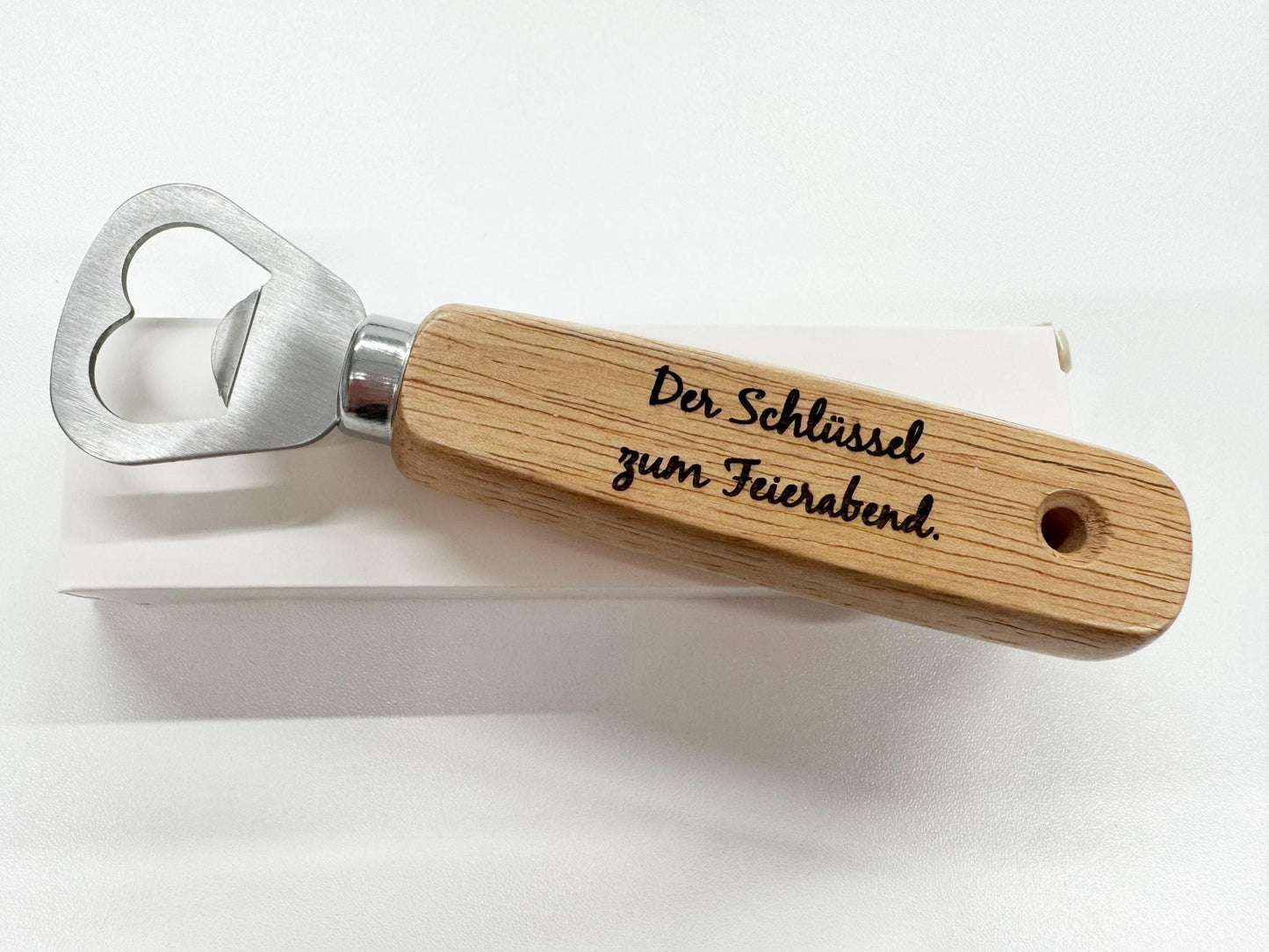 Edler Flaschenöffner mit Holzgriff – personalisierbar auf beiden Seiten!