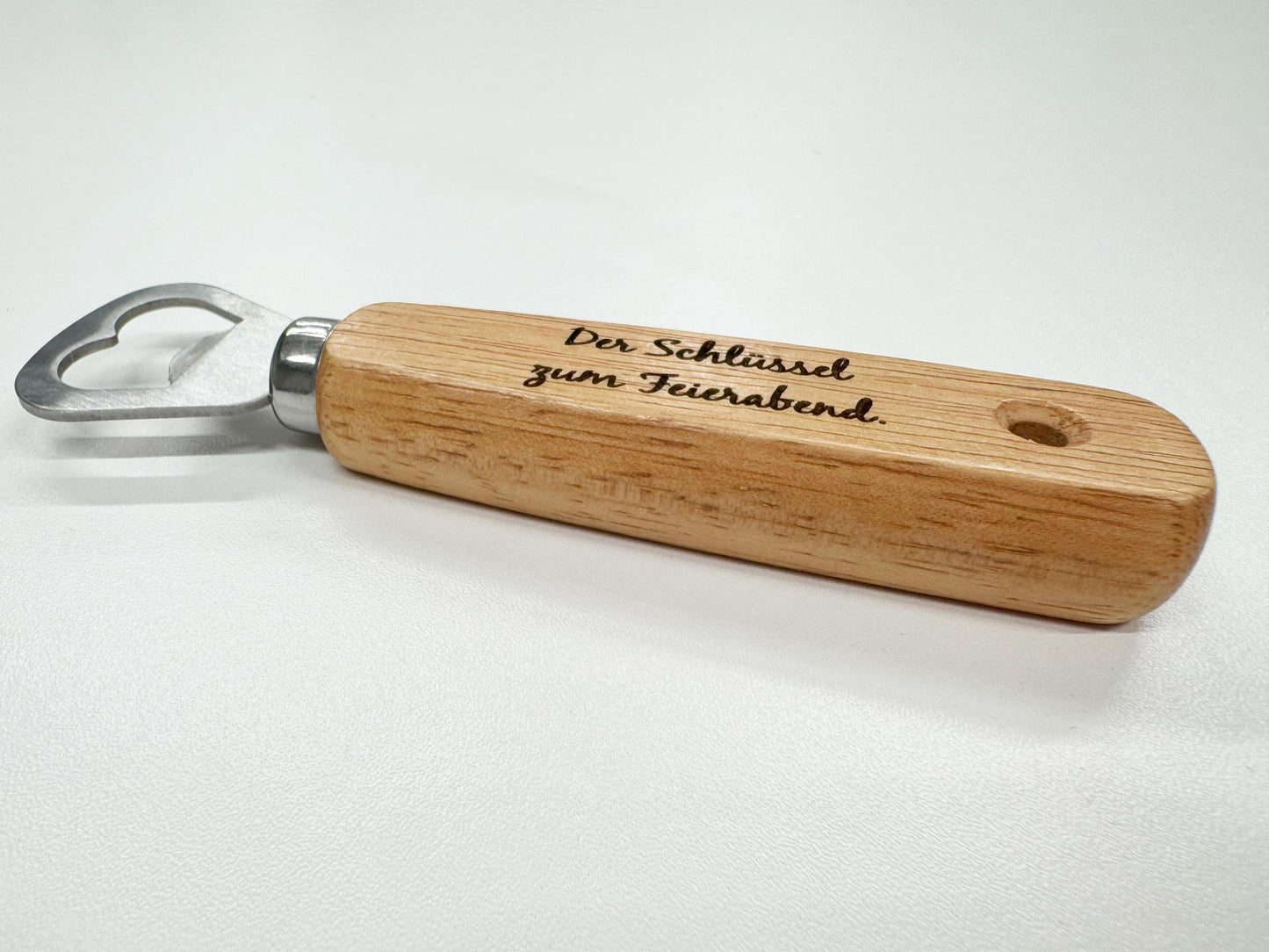 Edler Flaschenöffner mit Holzgriff – personalisierbar auf beiden Seiten!