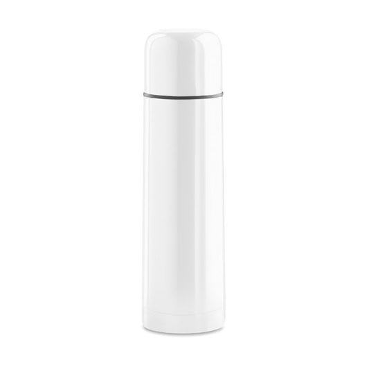 Edelstahlflasche mit Trinkbecher in Weiß 500ml
