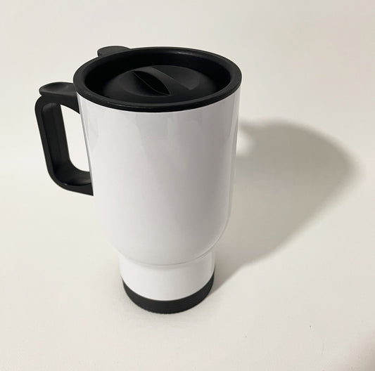 Edelstahl-Thermobecher Weiß/Silber