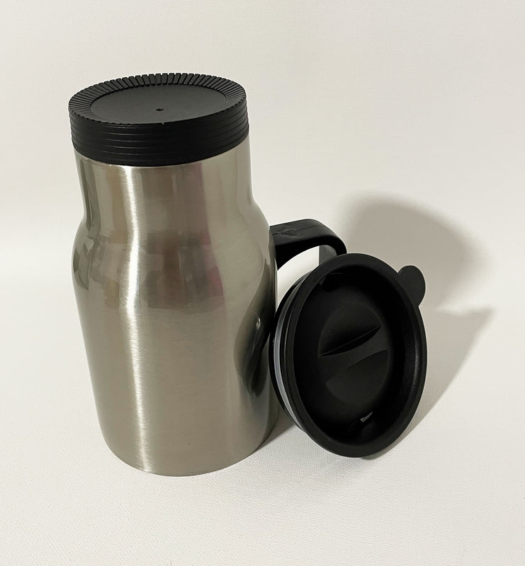 Edelstahl-Thermobecher Weiß/Silber