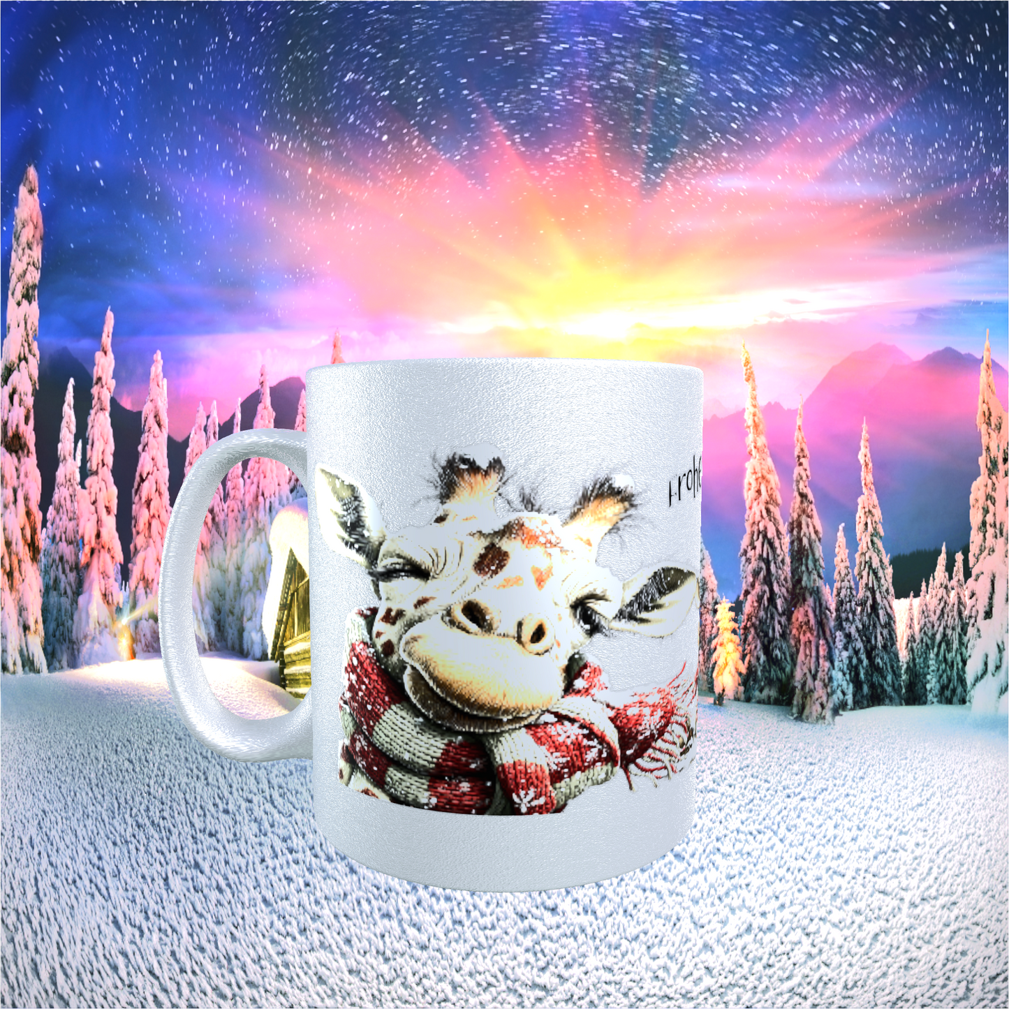 Tasse "Frohe Weihnachten – Giraffen-Edition"
