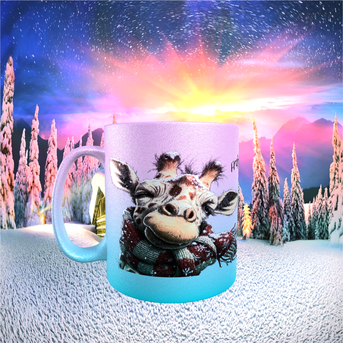 Tasse "Frohe Weihnachten – Giraffen-Edition"