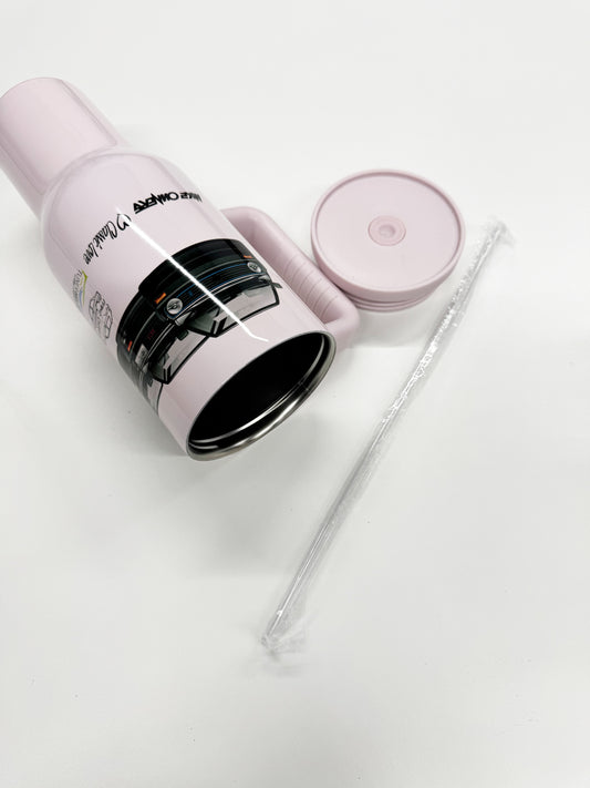 Thermobecher 1,2 Liter Rosa,  Bedruckt