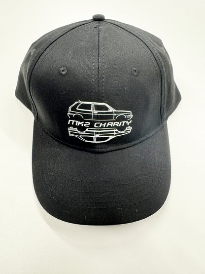 MK2 Charity Basecap – Schwarz mit weißem Logo