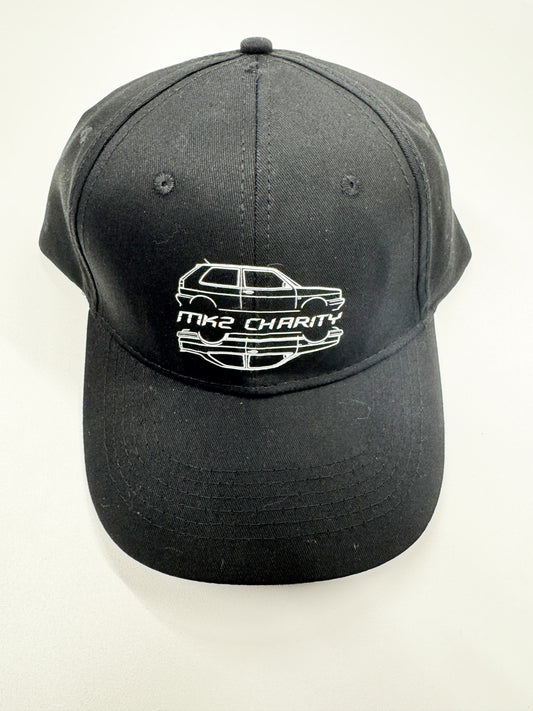 MK2 Charity Basecap – Schwarz mit weißem Logo