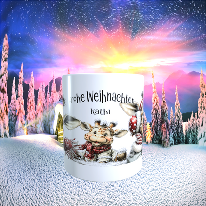 Tasse "Frohe Weihnachten – Giraffen-Edition"