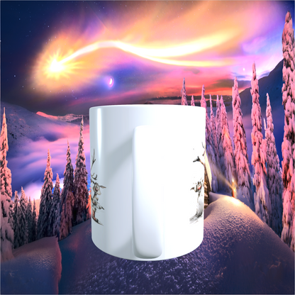 Tasse "Schöne Bescherung – Lustige Rentiere"