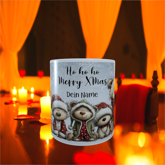 Tasse "Ho ho ho – Merry XMas Bärenfamilie"