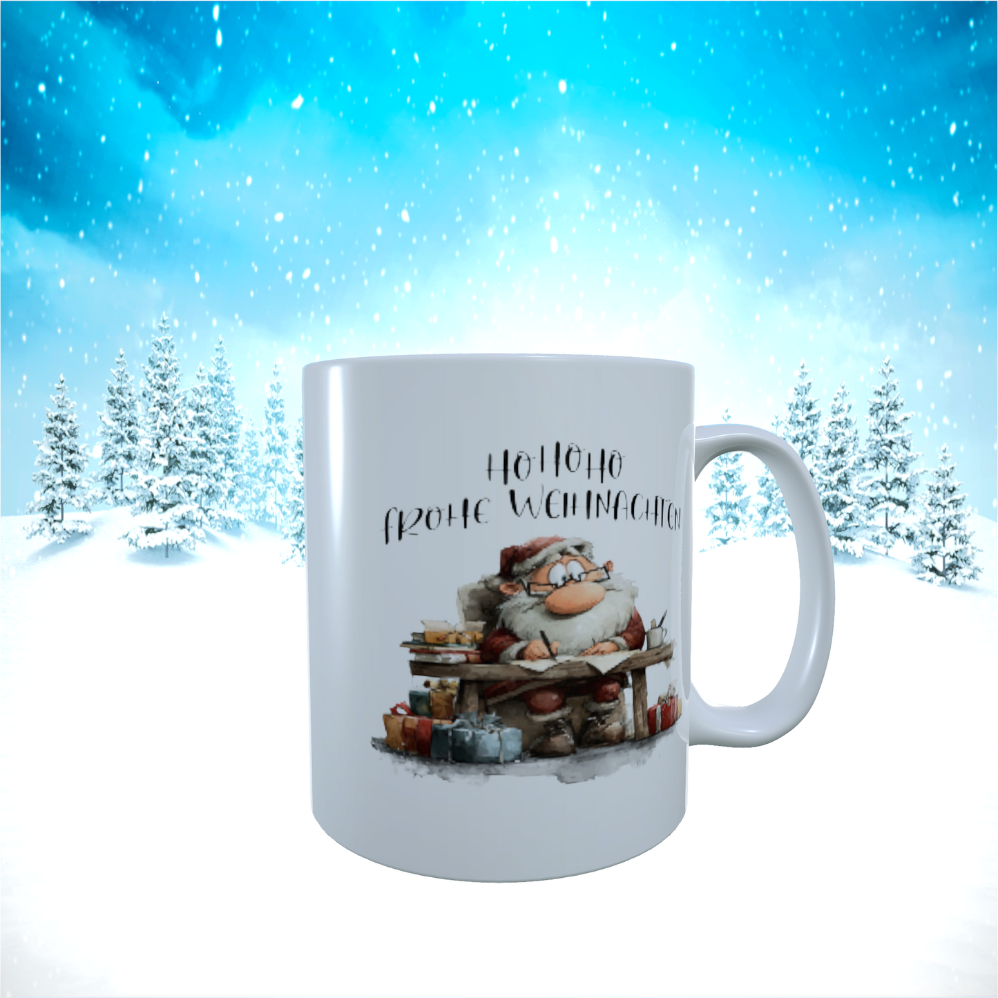 Tasse "Besinnliche Weihnachten mit Santa & Rentier"