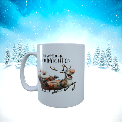 Tasse "Besinnliche Weihnachten mit Santa & Rentier"