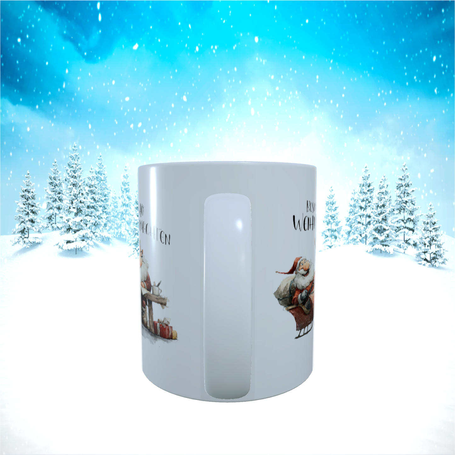 Tasse "Besinnliche Weihnachten mit Santa & Rentier"