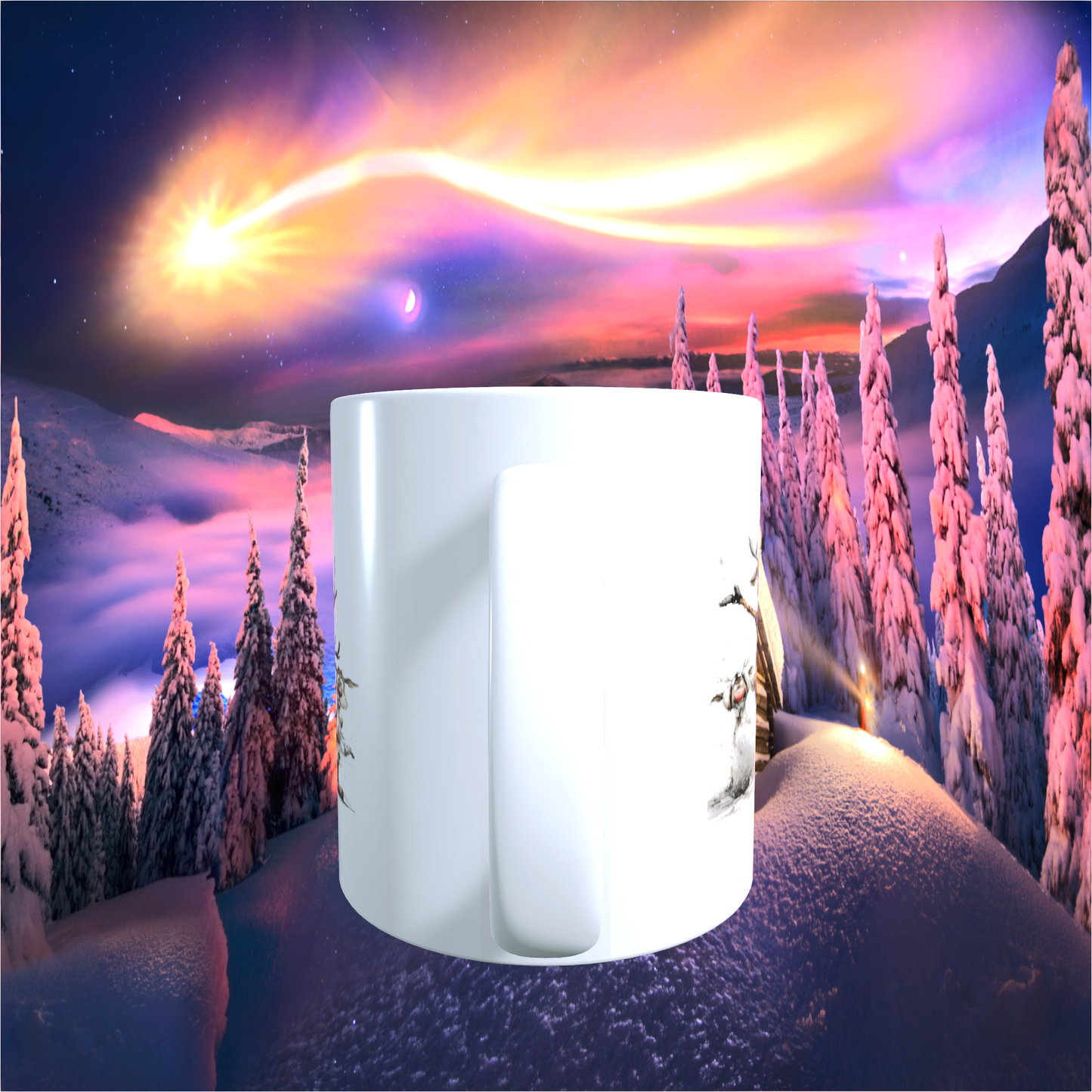 Tasse "Schöne Bescherung – Lustige Rentiere"