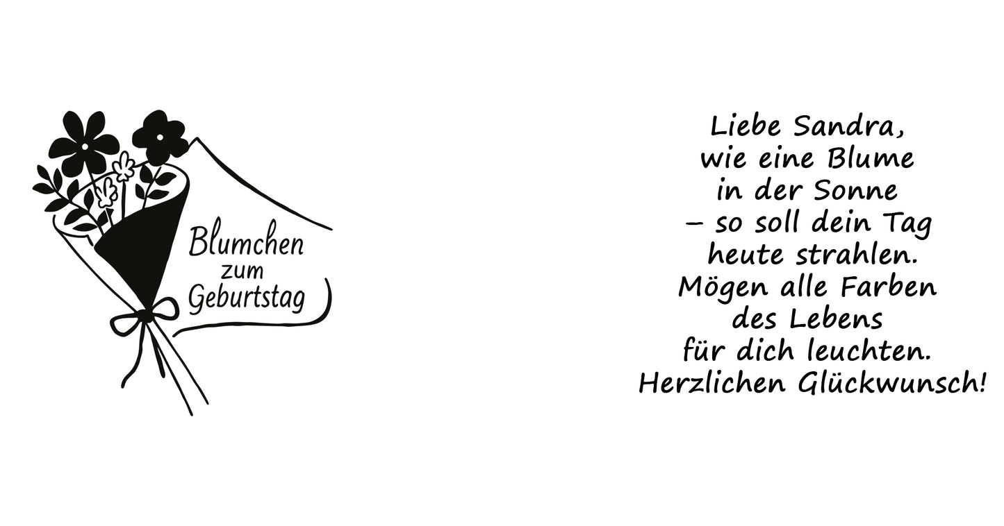 Tasse Blümchen zum Geburtstag