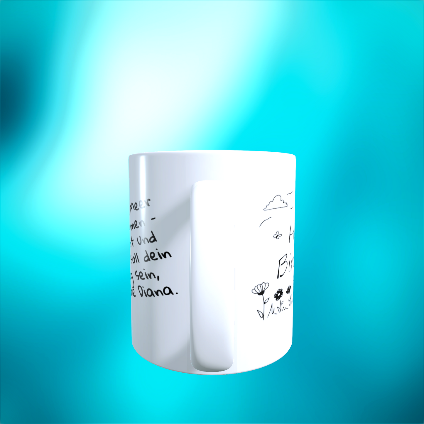 Tasse "Happy Birthday – Blumenwiese"