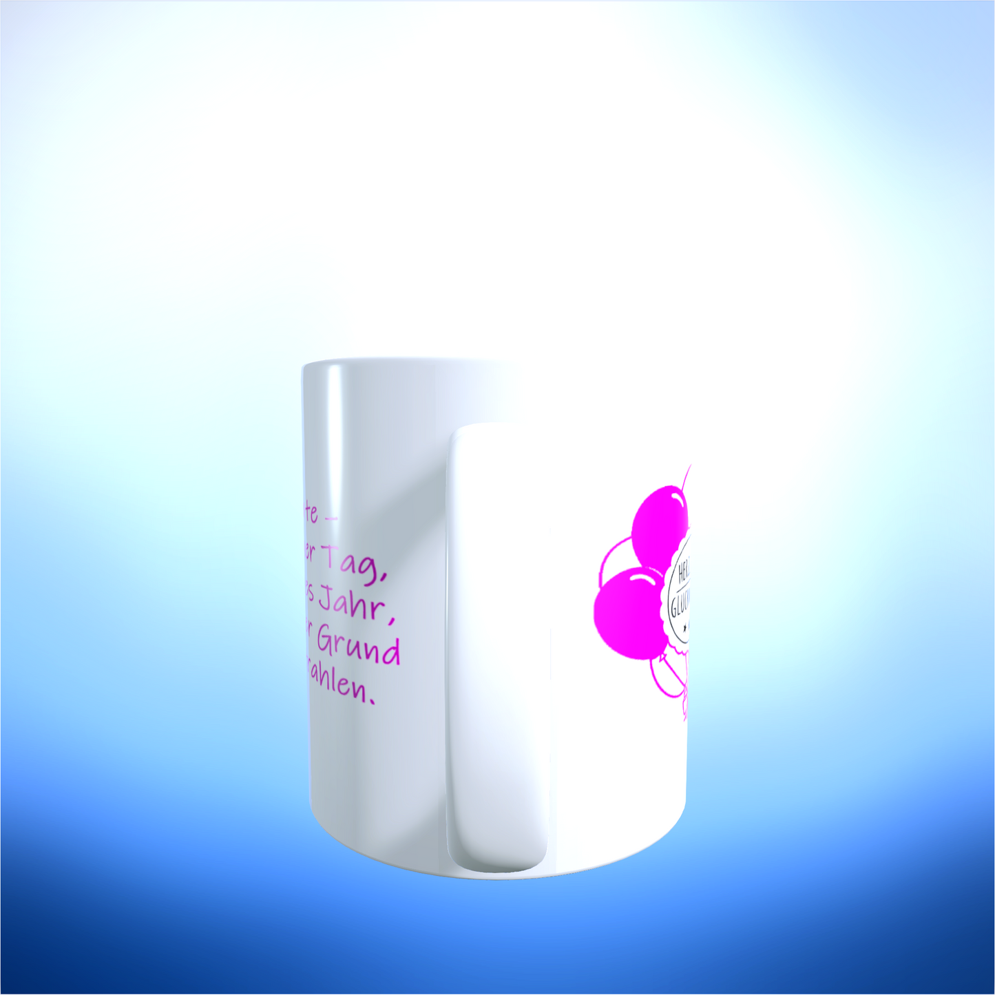 Tasse "Herzlichen Glückwunsch – Ballons"
