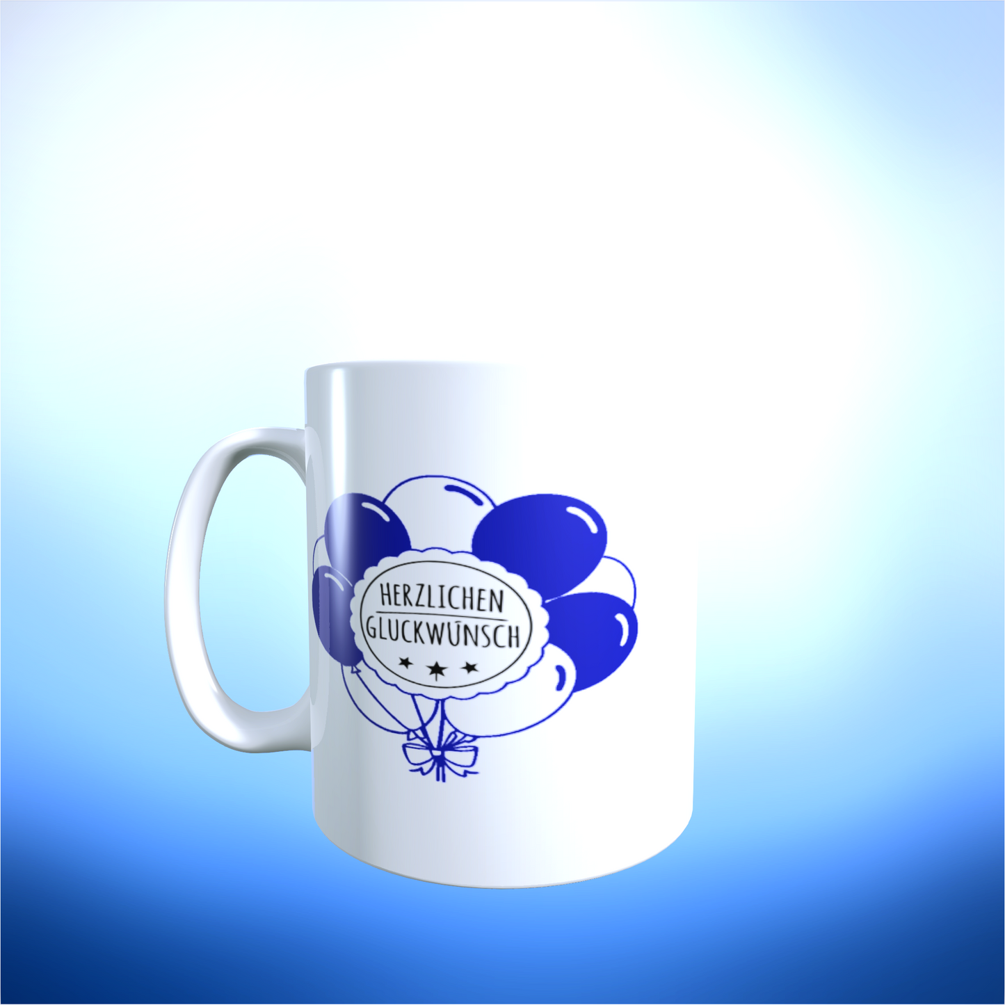 Tasse "Herzlichen Glückwunsch – Ballons"