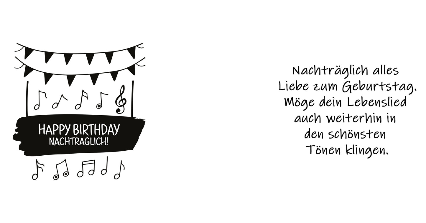 Tasse "Happy Birthday nachträglich"