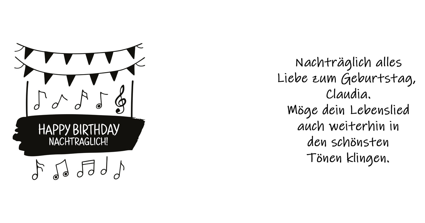 Tasse "Happy Birthday nachträglich"