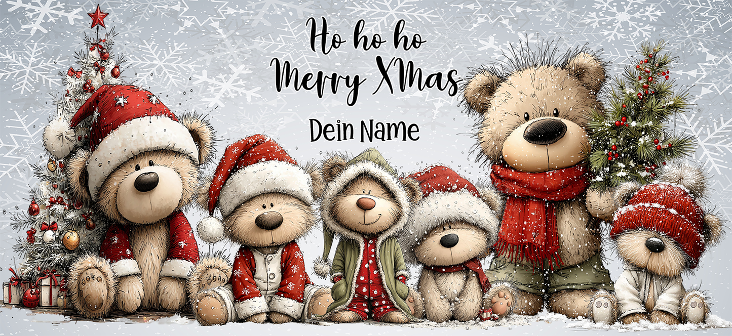 Tasse "Ho ho ho – Merry XMas Bärenfamilie"