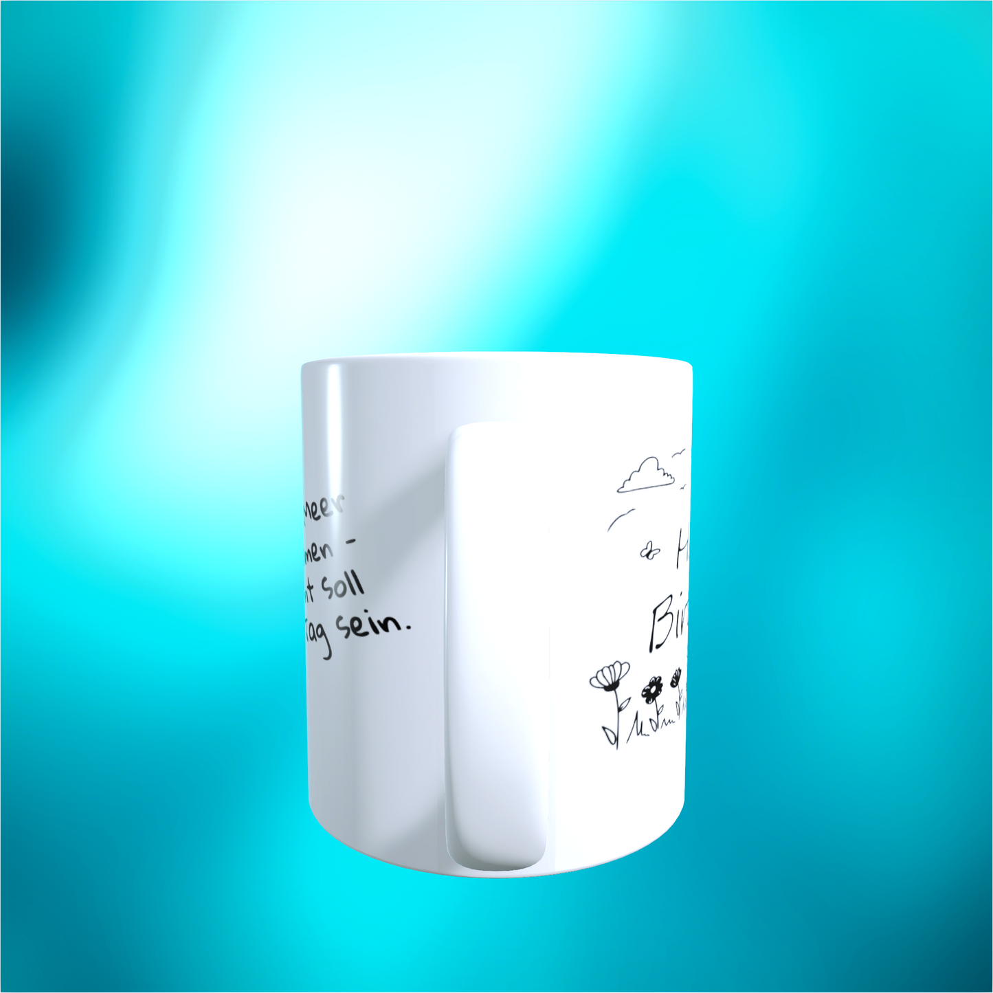 Tasse "Happy Birthday – Blumenwiese"