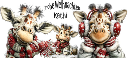 Tasse "Frohe Weihnachten – Giraffen-Edition"
