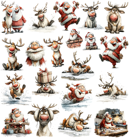 Santa Rentiere (UV-DTF Sticker)