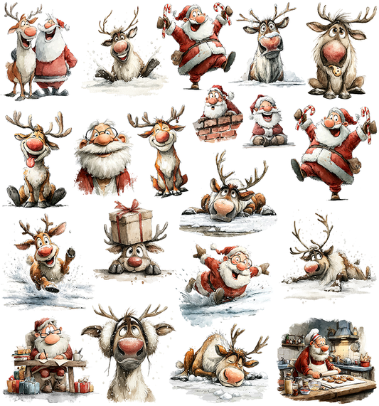Santa Rentiere (UV-DTF Sticker)