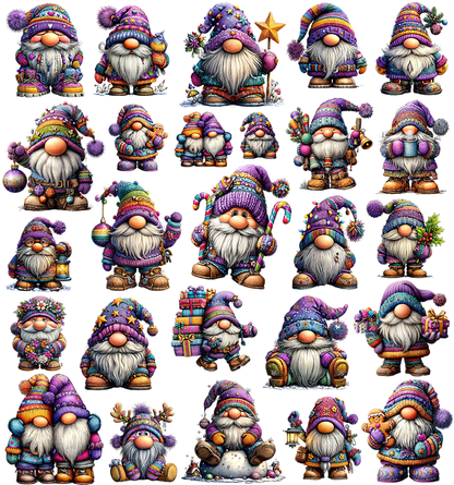 Weihnachten Gnome bunt (UV-DTF Sticker)