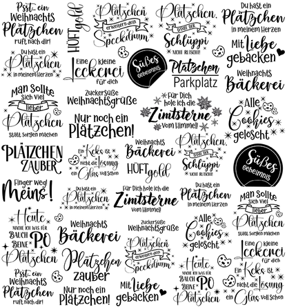 Lustige Sprüche Weihnachtsbäckerei (UV-DTF Sticker)