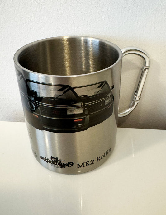 MK2 Charity Stahltasse – Silber mit Karabinergriff