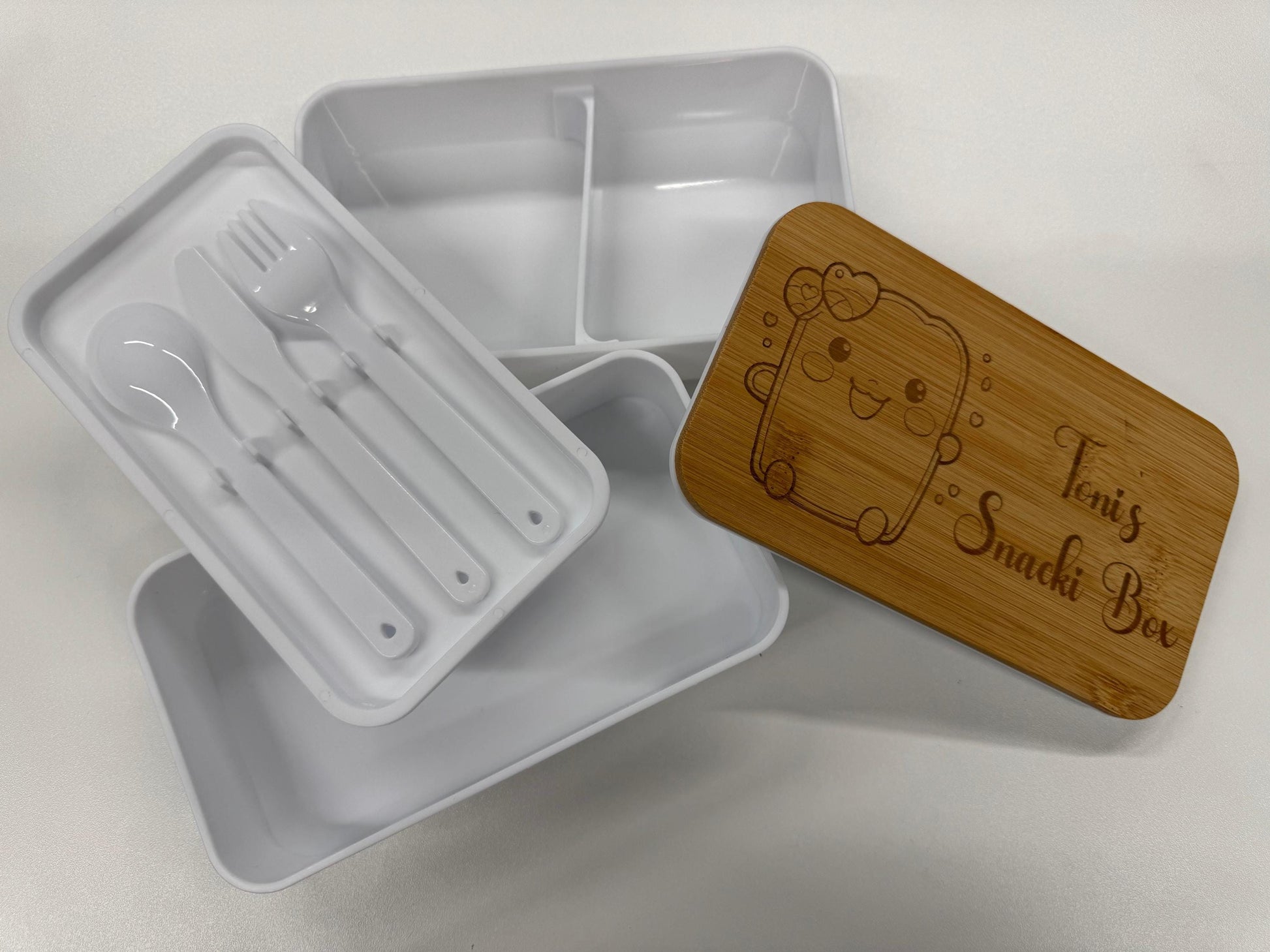 Personalisierte Brotbox mit 2 Etagen