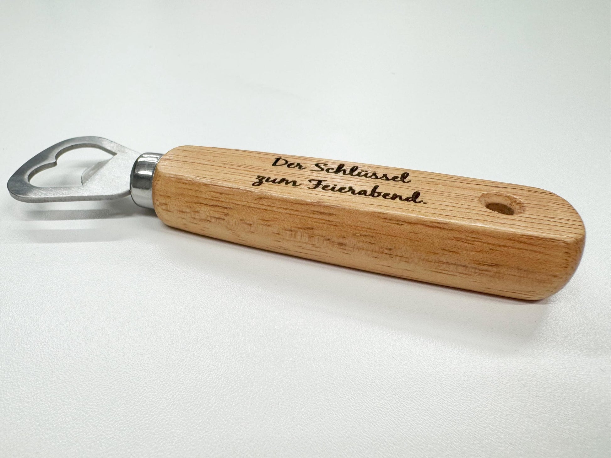 Edler Flaschenöffner mit Holzgriff – personalisierbar auf beiden Seiten!