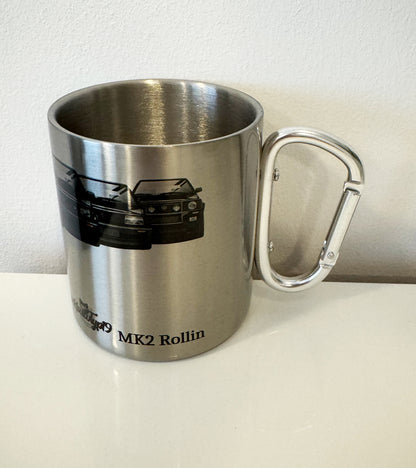 MK2 Charity Stahltasse – Silber mit Karabinergriff