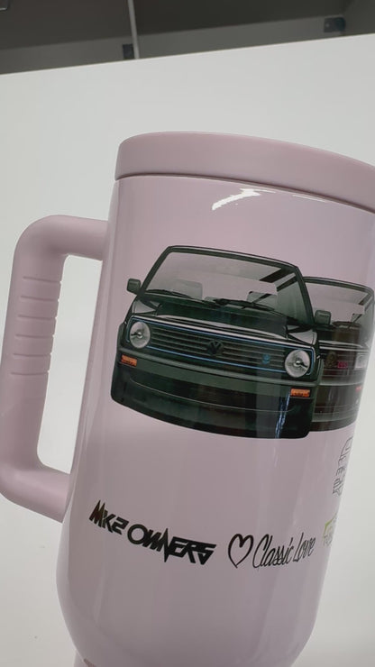 Thermobecher 1,2 Liter Rosa,  Bedruckt