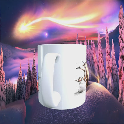 Tasse "Schöne Bescherung – Lustige Rentiere"