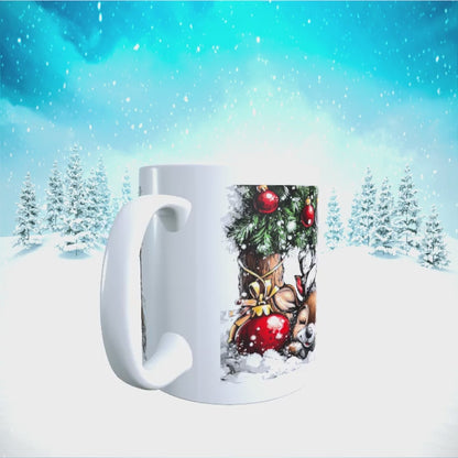 Tasse "Entspannte Weihnachten – Schlafende Rentiere"