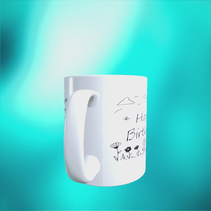 Tasse "Happy Birthday – Blumenwiese"