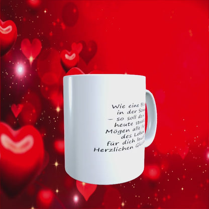 Tasse Blümchen zum Geburtstag