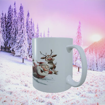 Tasse "Frohe Weihnachten – Santa & Rentiere"