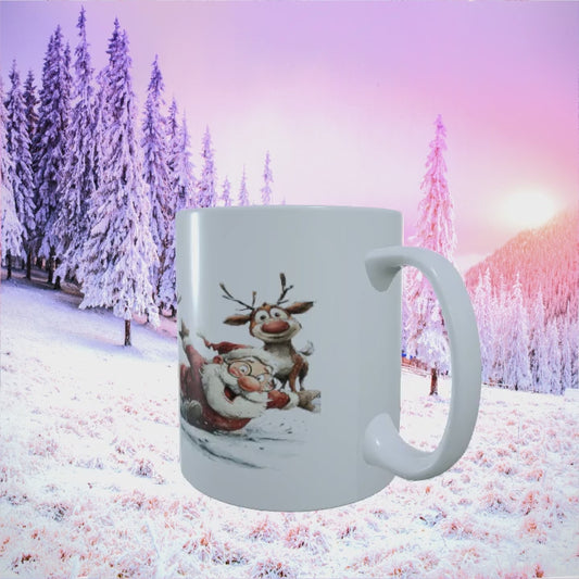 Tasse "Frohe Weihnachten – Santa & Rentiere"