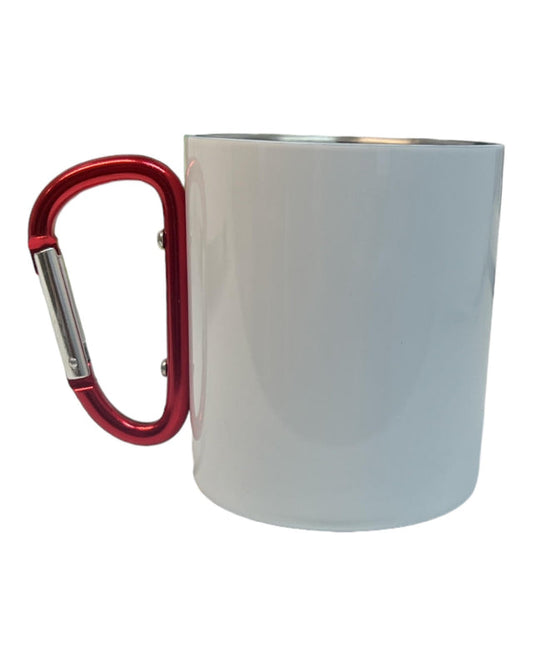 Stahltasse mit Karabinergriff 330 ml